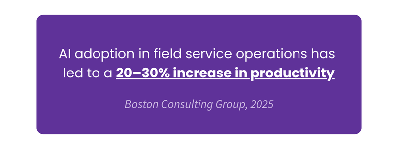 AI in field service improves productivity