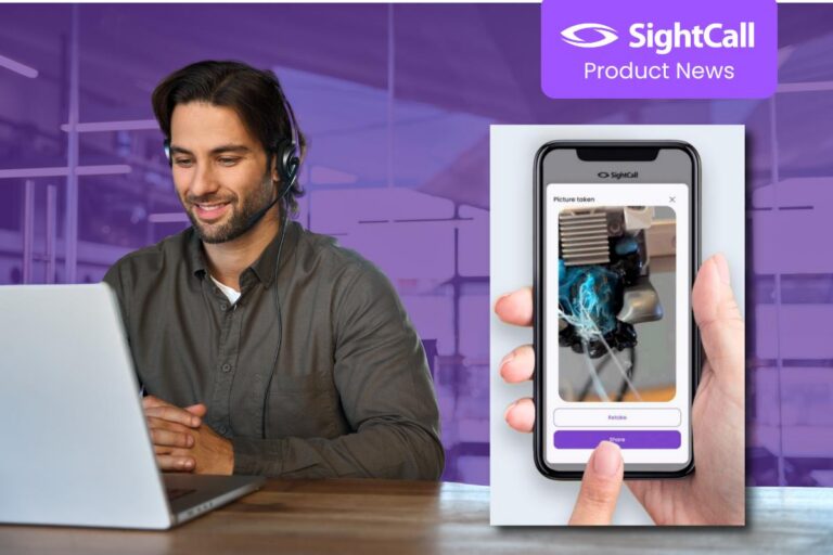 visual demo of sightcall snap customer support