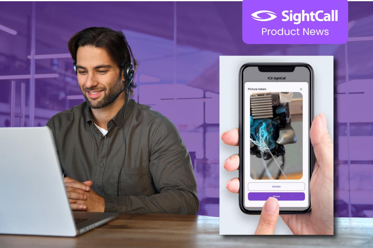visual demo of sightcall snap customer support