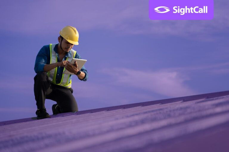 SightCall for field service man on solar panels