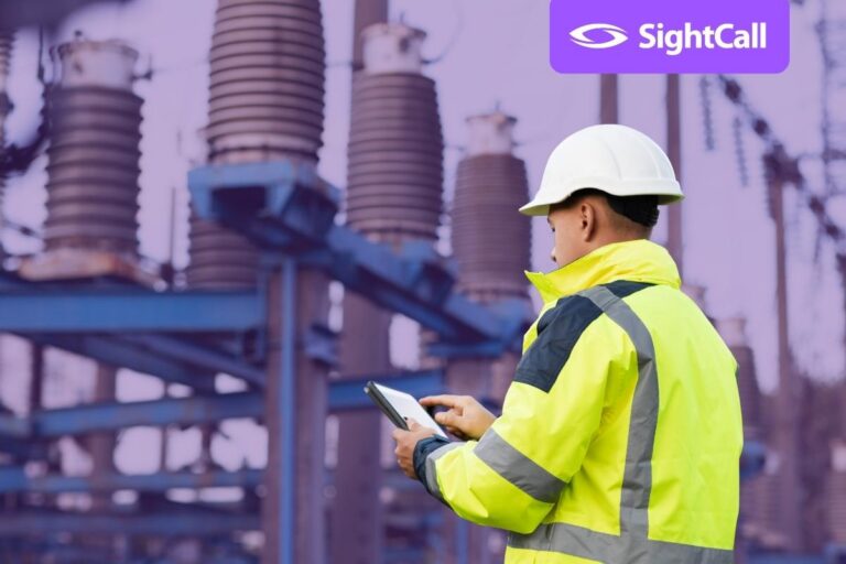 technician doing remote inspection at power station