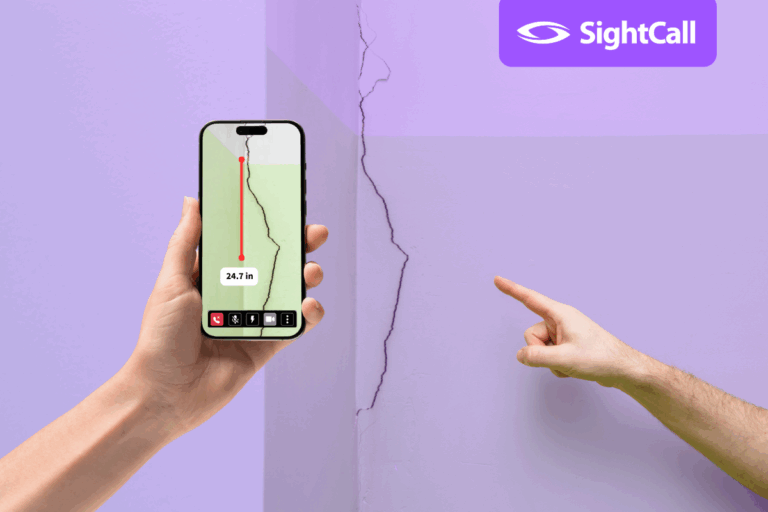 visual insurance claim crack on the wall