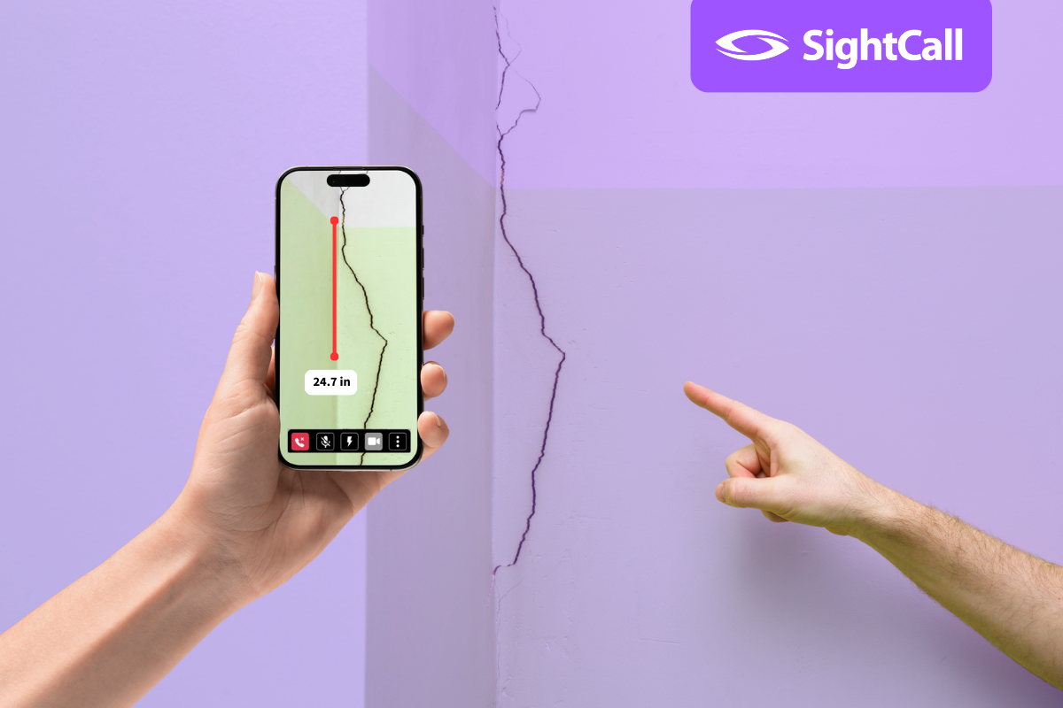 visual insurance claim crack on the wall